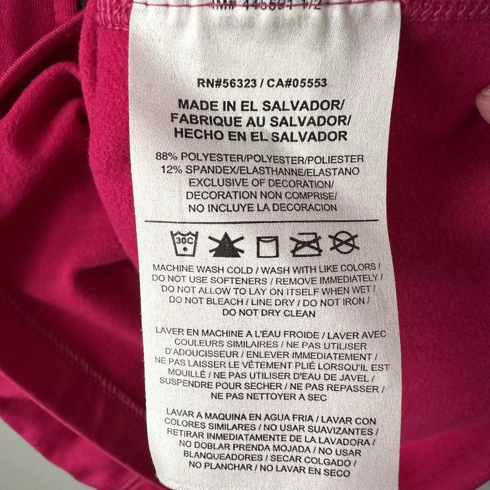Nike Pro Dri-FIT‎ Shirt Womens Small Pink 1/4 Zip Mock Neck Running Top Athletic